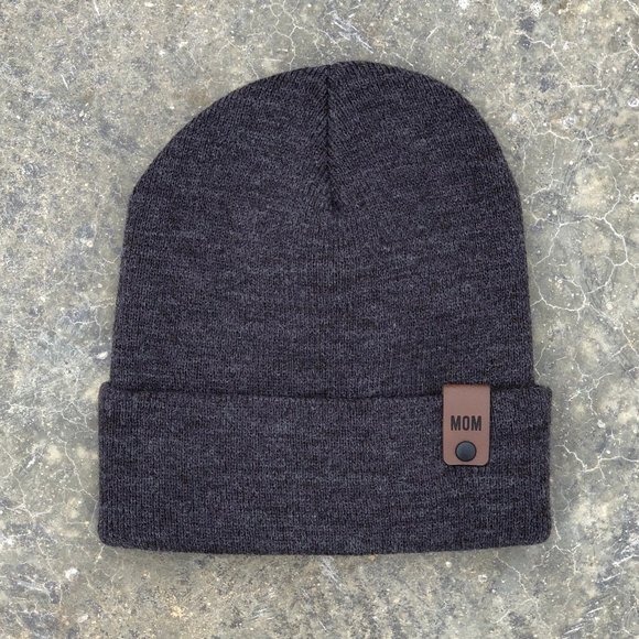 Accessories - Mom beanie  - dark heathered grey